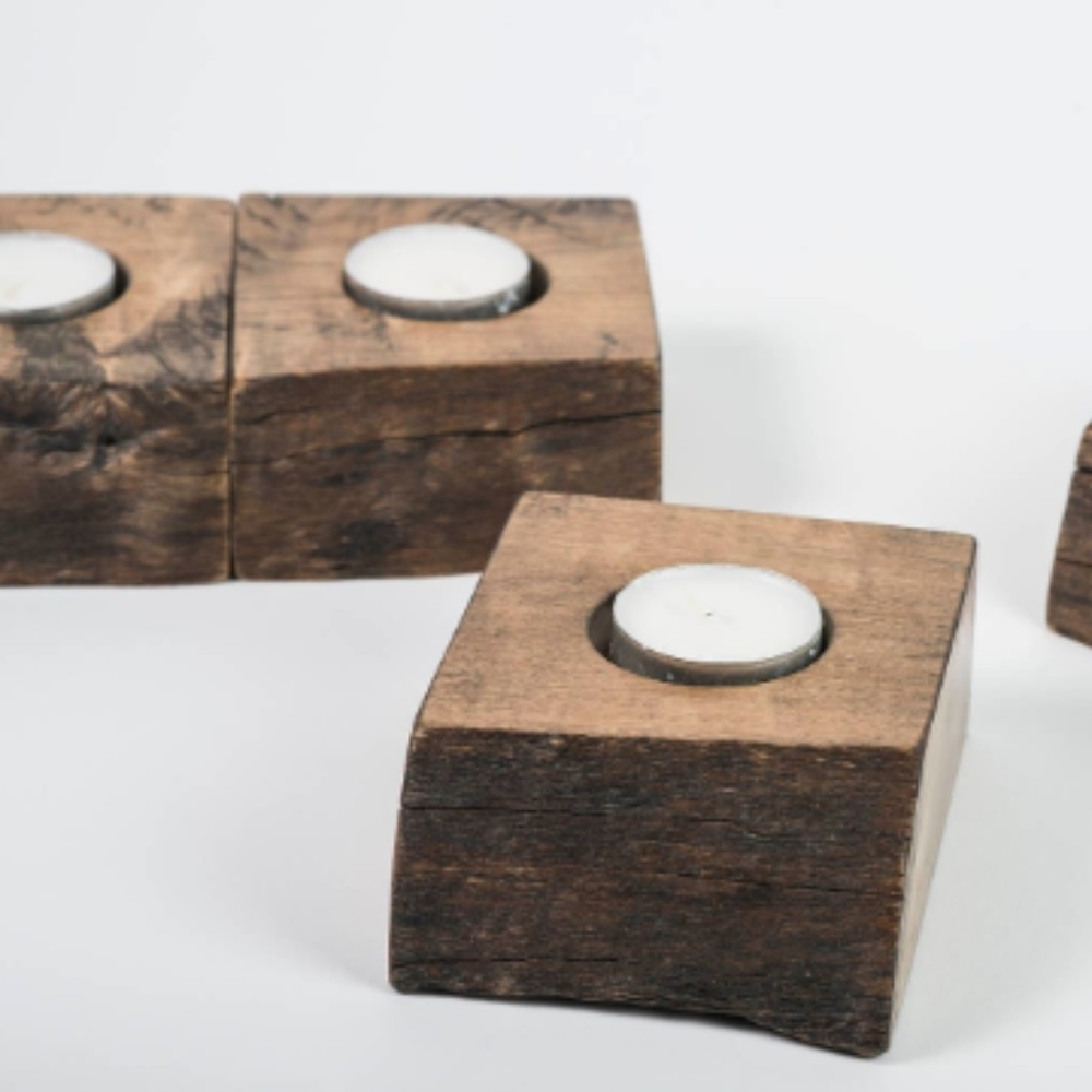 Magnetic Live Edge Wood Candle Holders *HOST PICK*